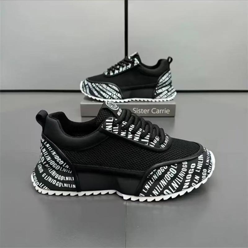 Men's Shoes 2025 Summer Popular Bag Bottom Fly-woven Mesh Shoes Non-slip Wear-resistant Sports Shoes Men's Fashion Casual Shoes
