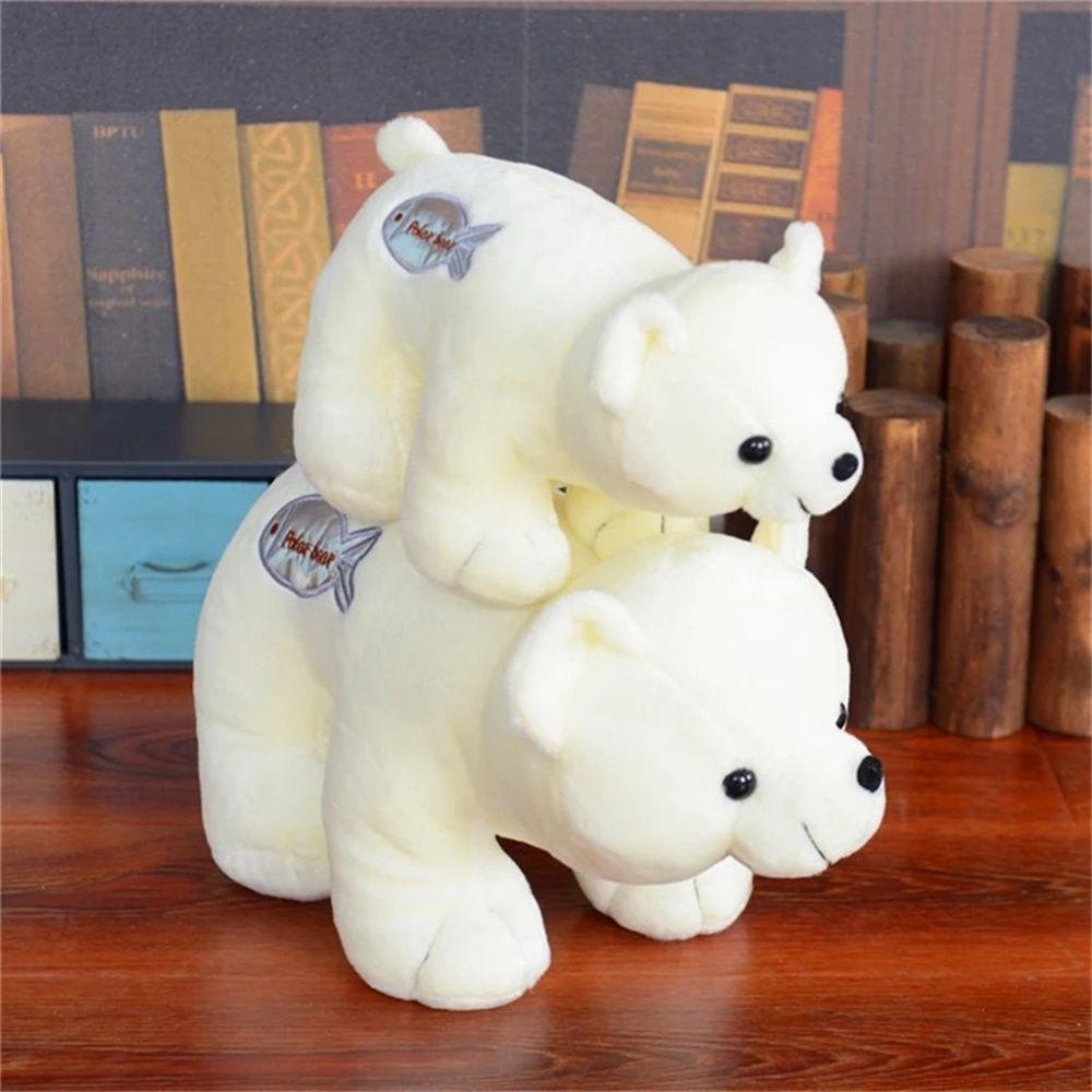 Cartoon White Throw Pillow 25cm Plush Doll Polar Bear Doll Plush Toys Polar Bear Plush Stuffed Toys