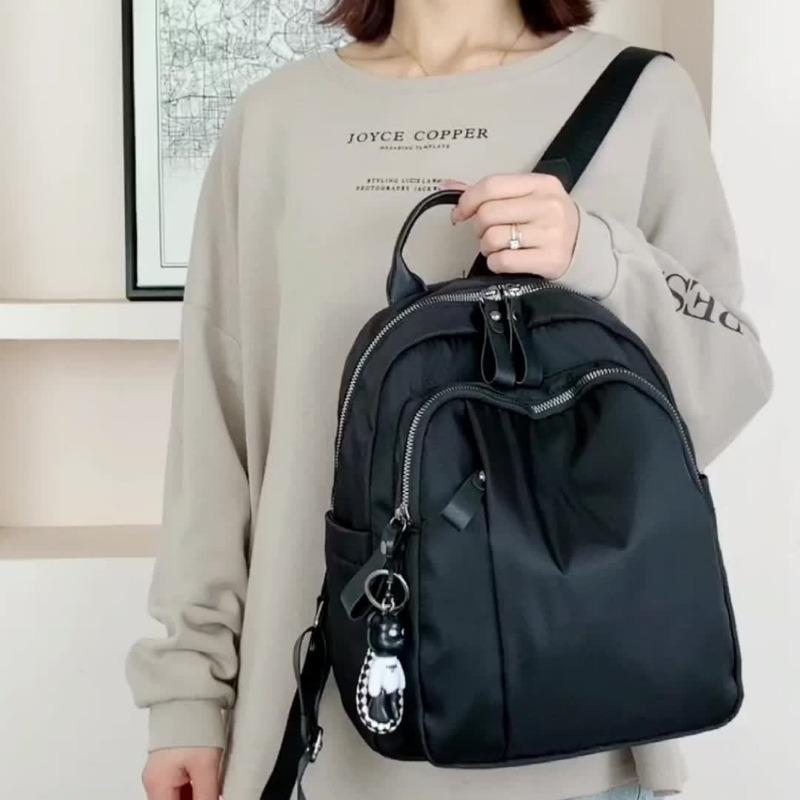 Zipper Small Backpack, Women's Fashion Backpack With Adjustable Strap For Work & School