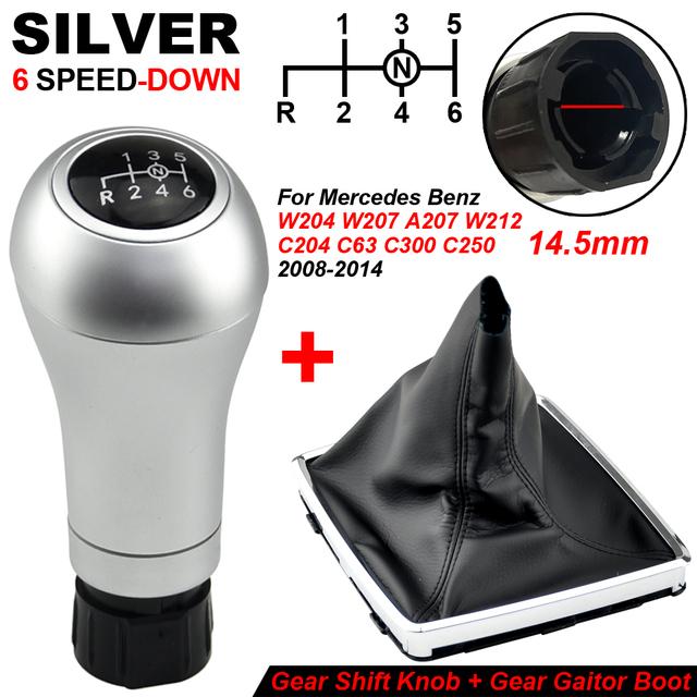 Manopla de Câmbio Manual de 6 Velocidades para Carro, Adaptador de Manga de Alavanca para Mercedes/Benz W203 S203 CL203 W209 W204 C204 C63 C300 A207 W212