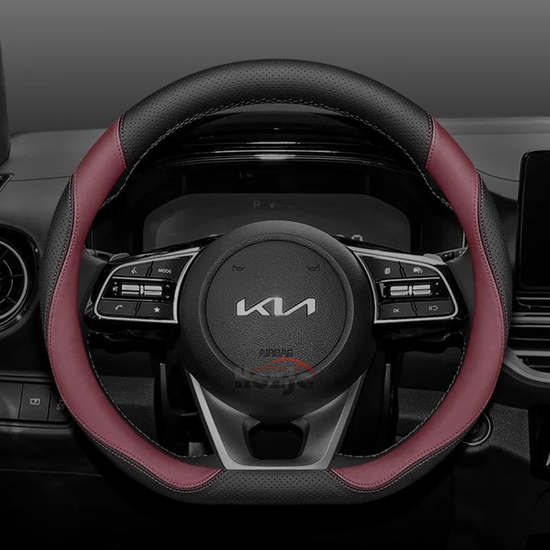 Skórzana Pokrowiec na Kierownicę Samochodową do Kia Sportage Sorento Niro Picanto K5 K3 K4 Xceed Ev9 Ev3 Ev6 Forte 2011 - 2024 2025 2026