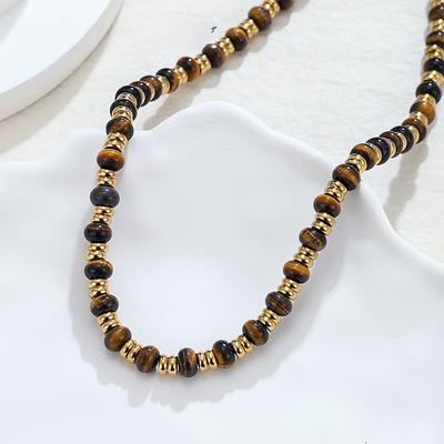 Karamel Maillard Kaplan Gözü Boncuklu Kolye Kadın Solmayan Premium His Köprücük Kemiği Zinciri Niş Vintage