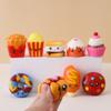 Set of 9 Soft Squishy Food Shaped Stress Relief Toys Includes Donut Cupcake Fries Corn Dog and More for Sensory Play and Anxiety Reduction