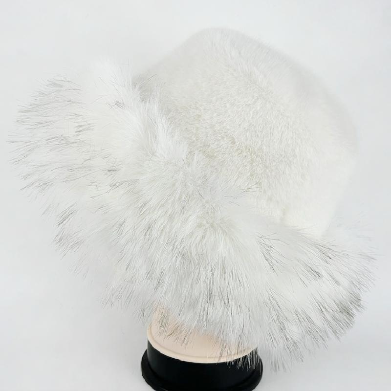 Pălărie Bucket de Iarnă Cadou Pălărie cu Bor Larg Articole de Acoperit Cap Elegante Pălării de Pluș Modă cu Apărătoare pentru Urechi Spălare Manuală Multicolor