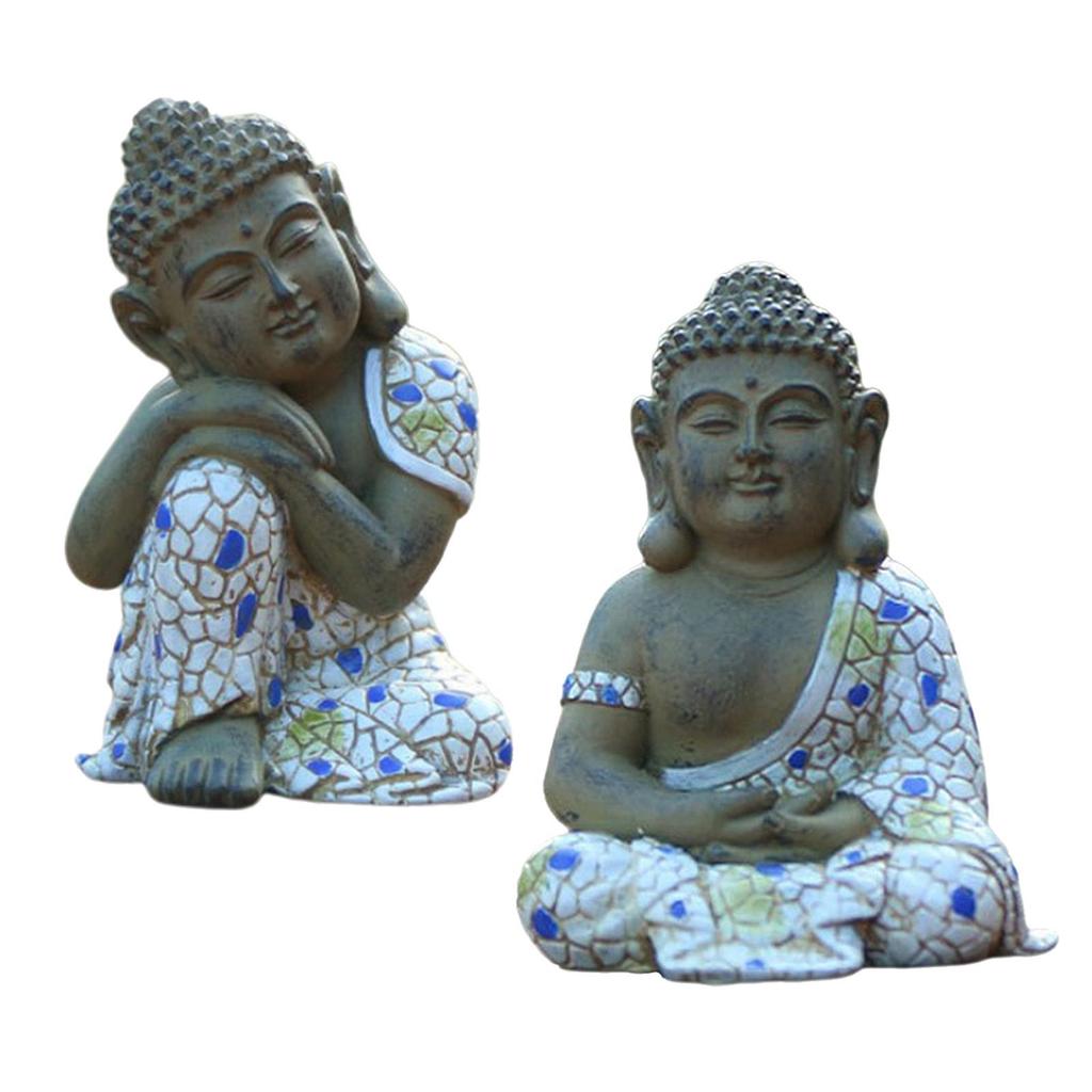 Buddha Statue Resin Southeast Asian Style Buddha Decor Outdoor Garden Yard Art Decoration Fengshui Figurine Ornaments
