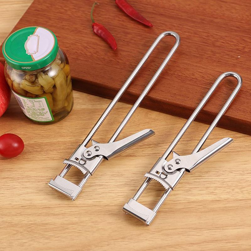 Adjustable Multi-Function Bottle Opener Stainless Steel Lids Off Jar Opener Labor-Saving Screw Can Opener For Kitchen Tools