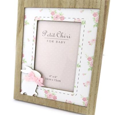 [N0846] - Photo Frame 'Mon Ange' Pink Rabbit (10x15 Cm)
