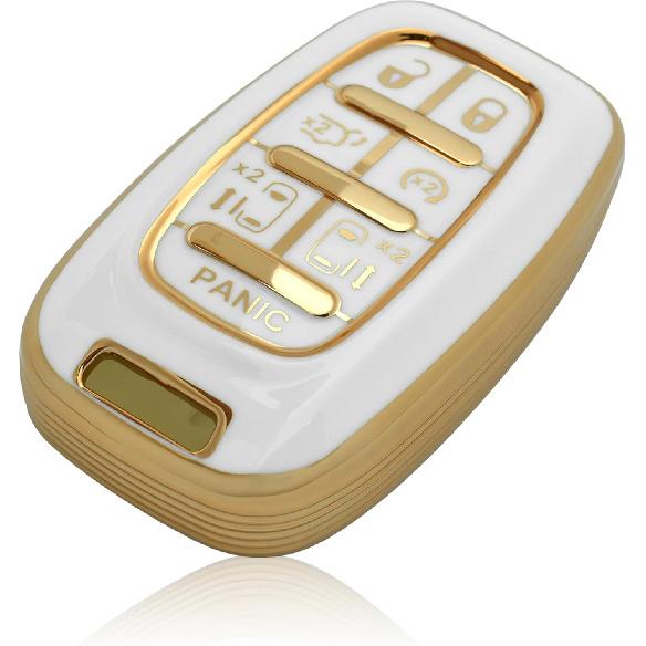 for Chrysler Key Fob Cover Key Protective Key Shell Holder Accessories Fit for Chrysler Pacifica 7 Button for 2017-2024 Touring, Pinnacle, Limited