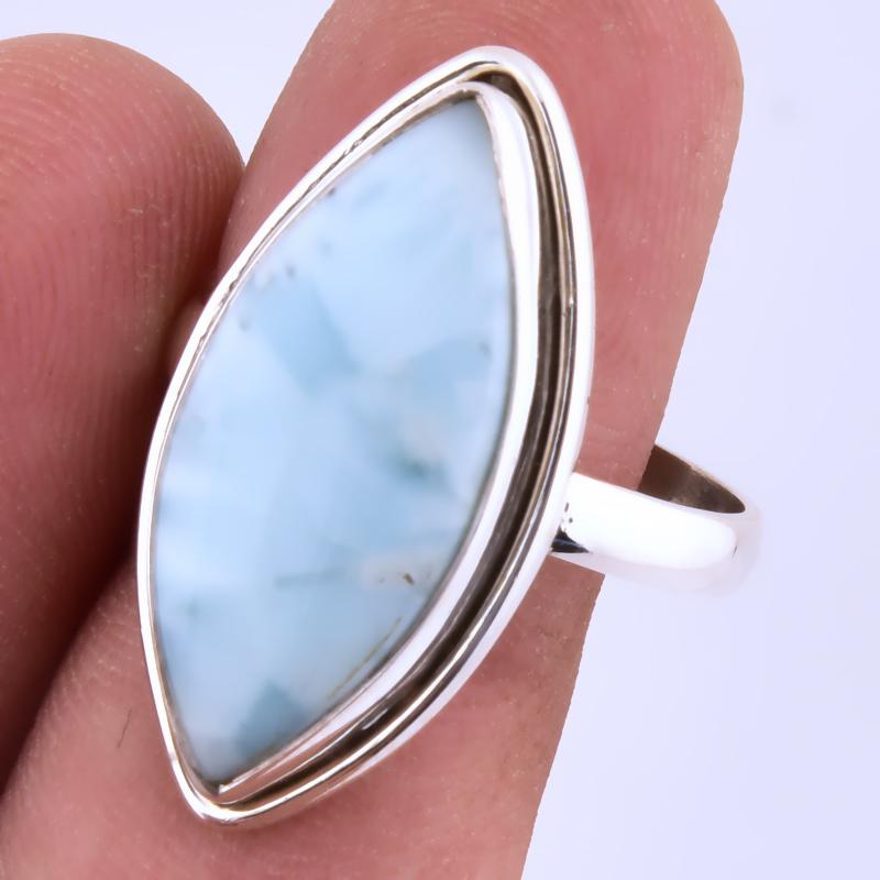 

Кольцо из серебра 925 пробы с драгоценным камнем Natural Republic Larimar, размер 10 дюймов Q0p27