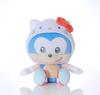 SEGA FAVE SONIC & FRIENDS Sanrio Characters Plush Toy Medium Sonic X Hello Kitty