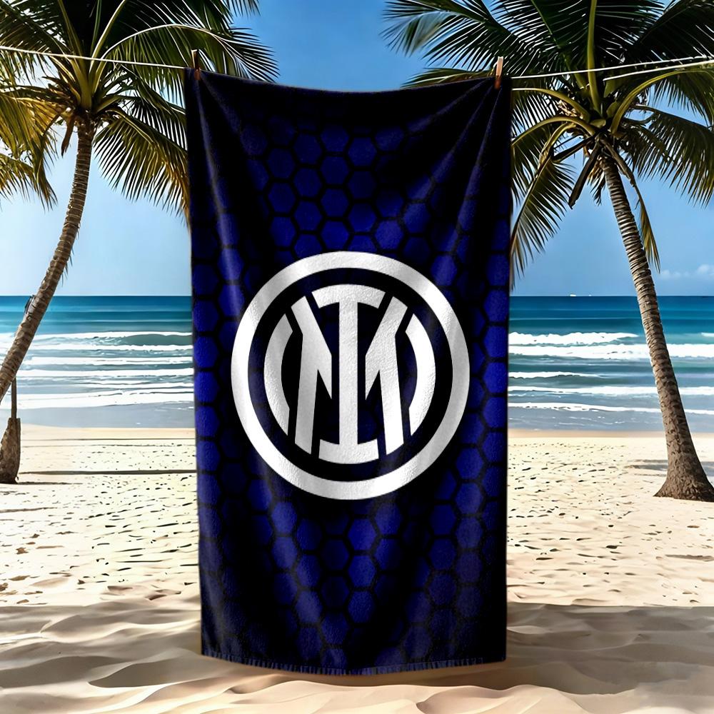 Inter Milan Beach Towel Quickdry Soft Microfiber Comfortable Lightweight