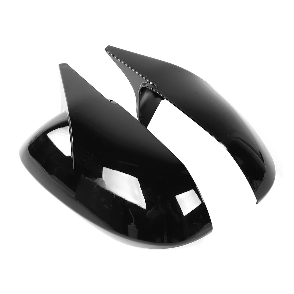 Pair Side Mirror Cover Cap Horn Style Protector Housing Fit for Corolla SedanHatchbackBlack