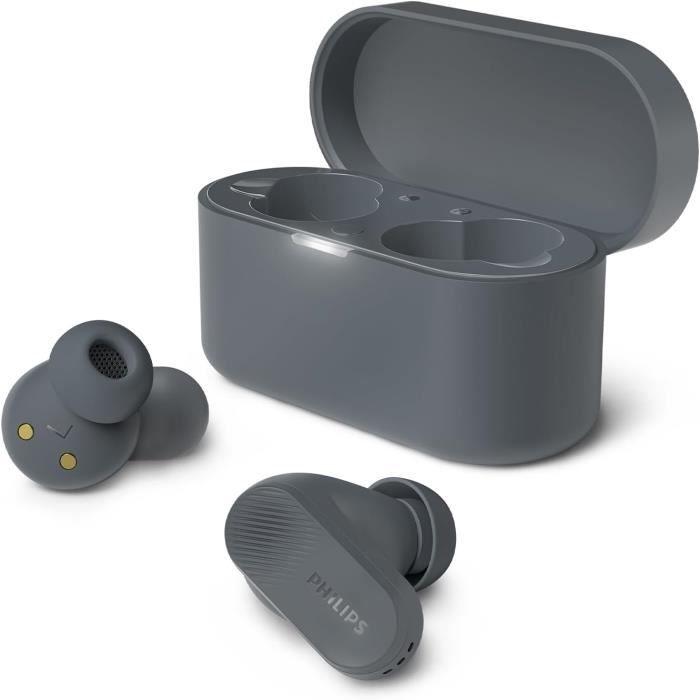 Écouteurs sans fil - Philips - TAT3509GY00 - Réduction de bruit active - Étui de charge compact - IPX4