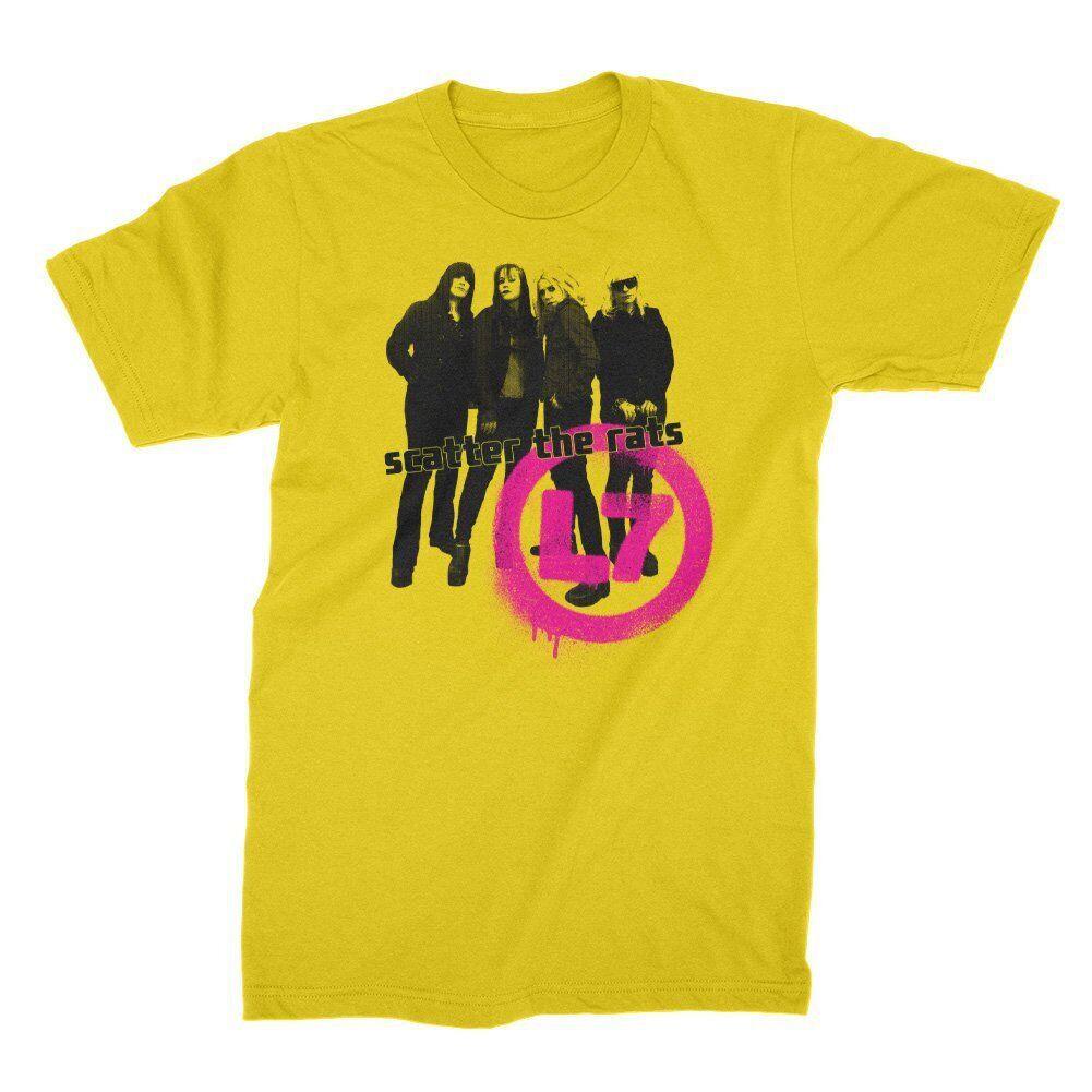 Vtg L7 Band Gift For Fans Cotton Yellow Full Size Shirt S