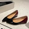 Fashion Autumn New Flat Shoes Women's Fashion Pointy Light Mouth Matching Color Soft Sole Anti-slip Wear-resistant Low-top Shoes