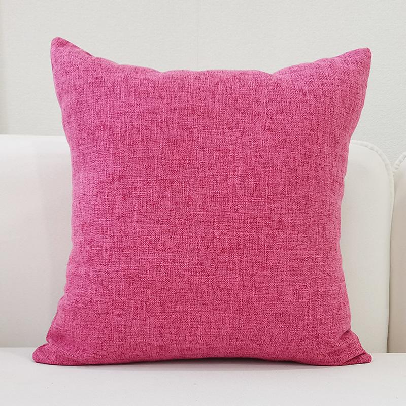 Nordic Home Thickened Linen Solid Color Pillowcase Sofa Cushion Cover Pillowcase