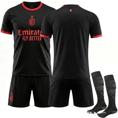 Ensemble de maillots d'entraînement 2ème maillot extérieur AC Milan 2026-27 avec chaussettes pour adolescents, enfants, adultes - Tenues de football