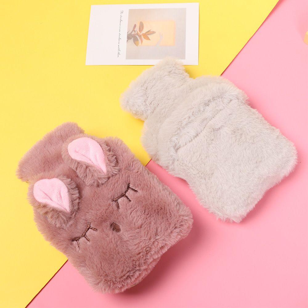 Keep Warm Cartoon Plush Portable Water Injection Hand Warmer Hot Water Bottle Relaxing