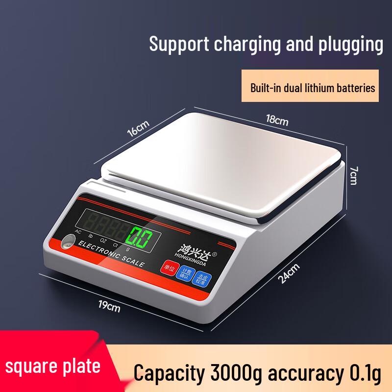 

Hongxingda 3kg/0.1g High-Precision Digital Balance Scale