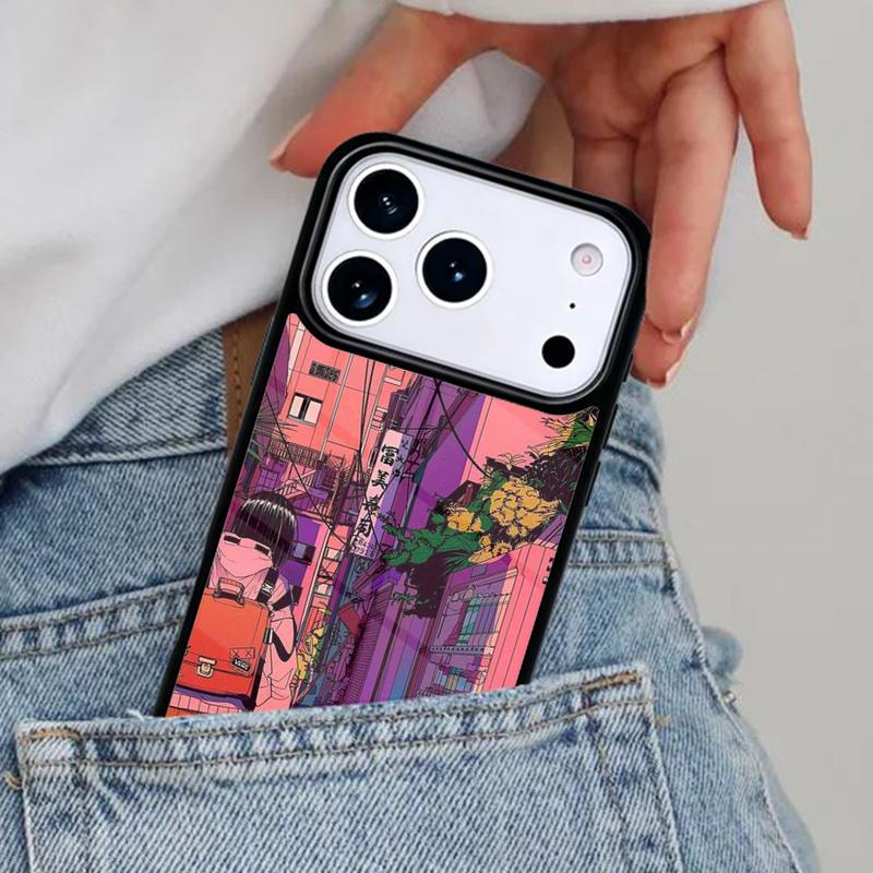 Japanese Style Anime Phone Case for iPhone 16e 15 14 13 12 17 Pro Max Plus Air 17pro Cover Coque