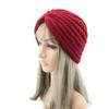 Femei toamna și iarna cruce tricotată pălărie nod turban eșarfă pliabilă pălărie pălărie eșarfă cap eșarfă cap eșarfă