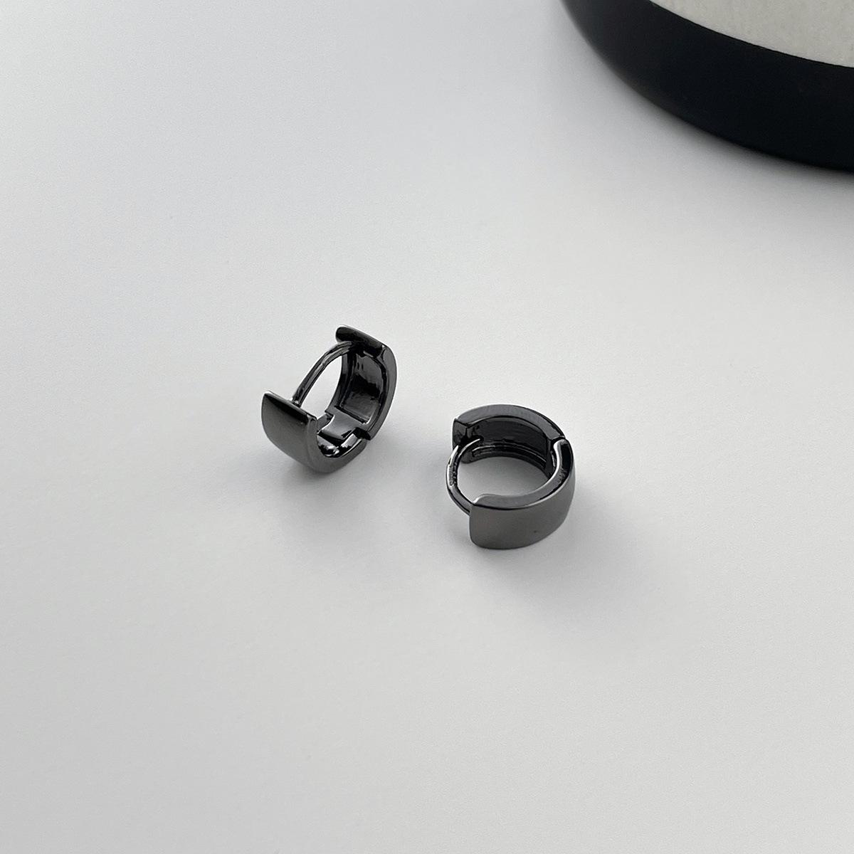 

S999 Silver Needle Simple Plain Ring Ear Buckle Women s Niche Design Sense Advanced Personality Earbone Ring Versatile Daily New Batch 999 silver needle