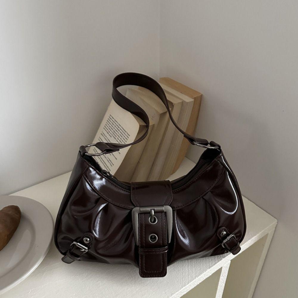 Y2K Retro Rivet Shoulder Bag Pu Leather Motorcycle Bag Punk Crossbody Bags  Girls