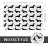 Dachshund Outline Non-slip Doormat, Machine Washable Polyester Rug, Great for Home Decoration Suitable for Bathroom Decoration