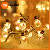 2M 20leds Christmas Decoration Garland Lights String Santa Claus Snowflake Battery Powered New Year Party Wedding Fairy Light
