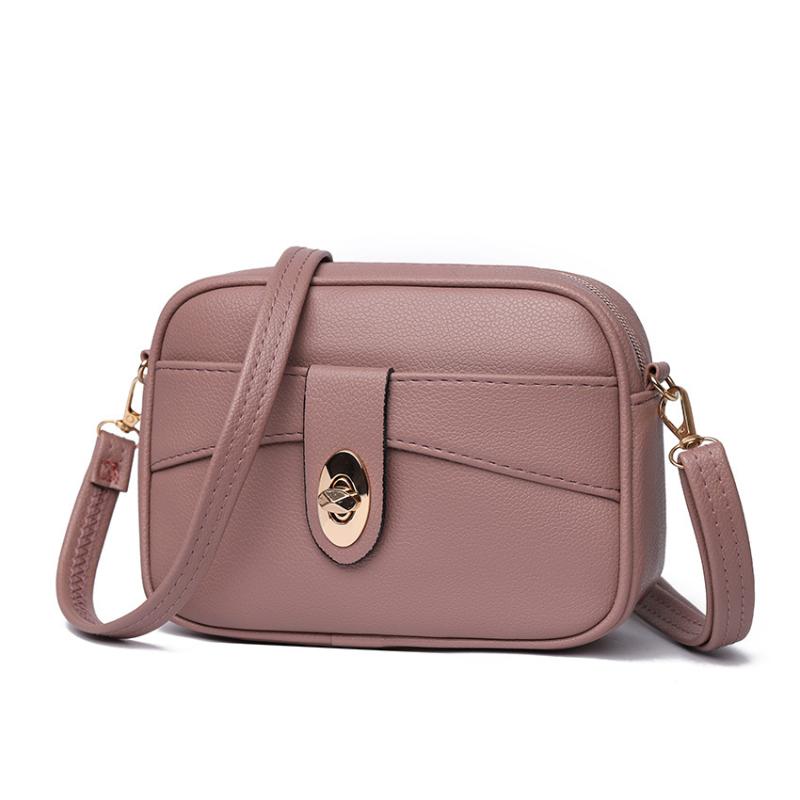 Extremely Simple Style Crossbody Small Square Bag, Solid Color, Light Luxury Women's Bag, Fashionable Mailman Bag