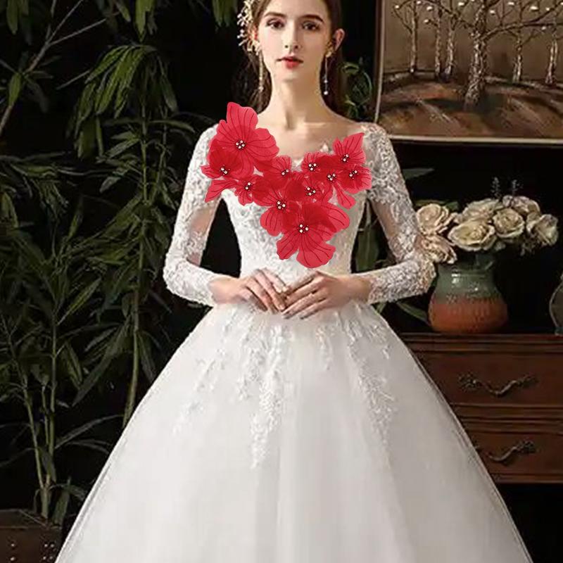 1 ks Čipkované kvety Odevné doplnky Látková dekorácia Nášivka Šijacie potreby Sieťované kvety Látková nášivka DIY 4 farby