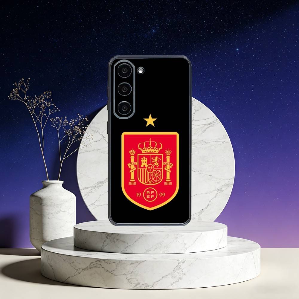 

Spanish National Flag Phone Case For Samsung Galaxy A73,A72,A71,A70,A53,A52,A51,Others Soft Black Cover Samsung a40