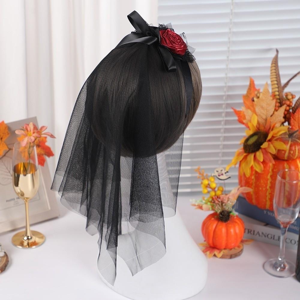 Fashion Gothic Head Veil Breathable Headbands Creative Halloween Hairpin  Cosplay