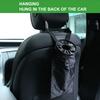 Car Garbage Bag Foldable Oxford Cloth Multifunction Ingenious Hanging Car Trash Bag Black Black