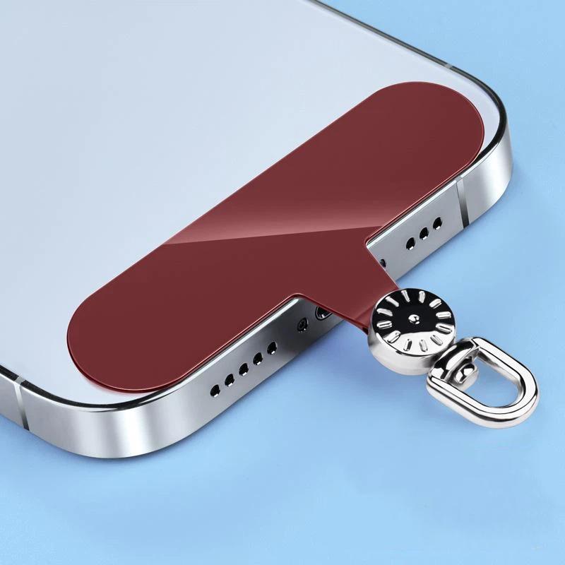 360° Rotatable Phone Lanyard Gasket Hanging Cord Tpr Metal Phone Patch Metal Ultra Thin Phone Card Clip Replacement