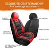 1 pezzo Coprisedile Auto Universale in Pelle PU Premium Tappetino Protettivo per Tutte le Stagioni con Morbido Cuscino Coprisedile Pacchetto Completo