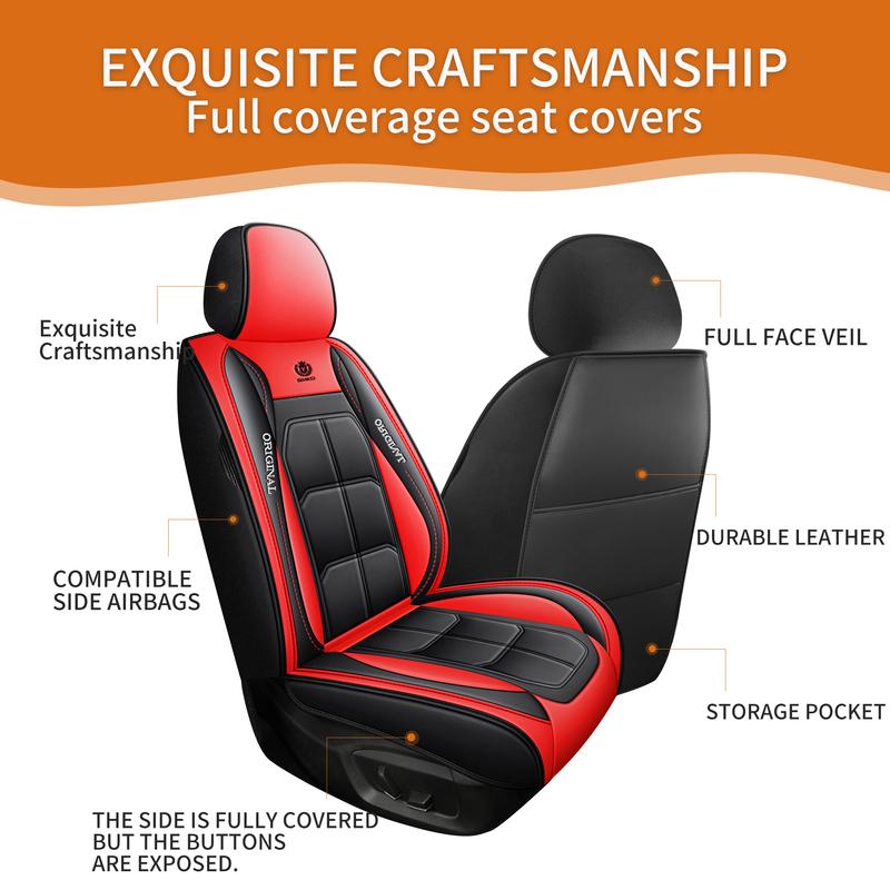 1 pezzo Coprisedile Auto Universale in Pelle PU Premium Tappetino Protettivo per Tutte le Stagioni con Morbido Cuscino Coprisedile Pacchetto Completo