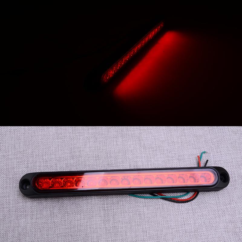 10" Universal Rear Tail 3rd Brake Stop Light Bar Marker Lamp for Truck Trailer RV Car Caravan Boat