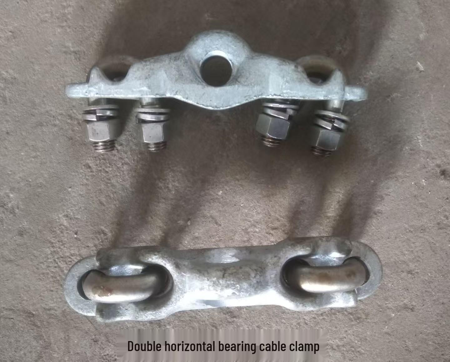 Электрификация железных дорог Двойной горизонтальный кронштейн Зажим для контактного провода (Горячеоцинкованный)