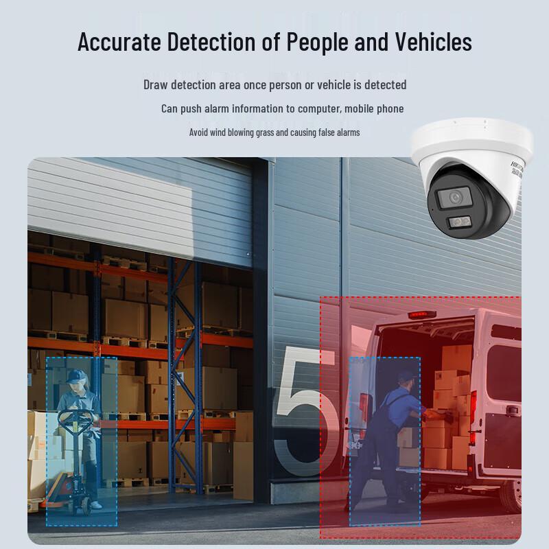 Hikvision 4MP Full-Color Dual-Light POE Dome Camera CN plug (adapter included)