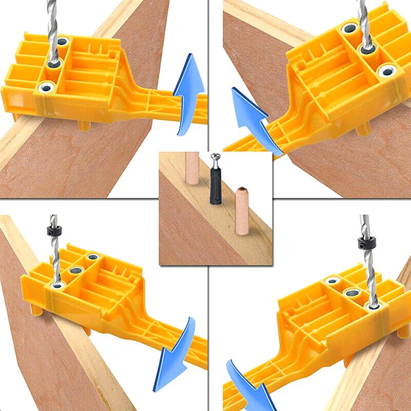 Woodworking Straight Hole Drilling Locator Handheld Furniture Wood Tenon Wooden Board Connection Positioning Drilling Tool