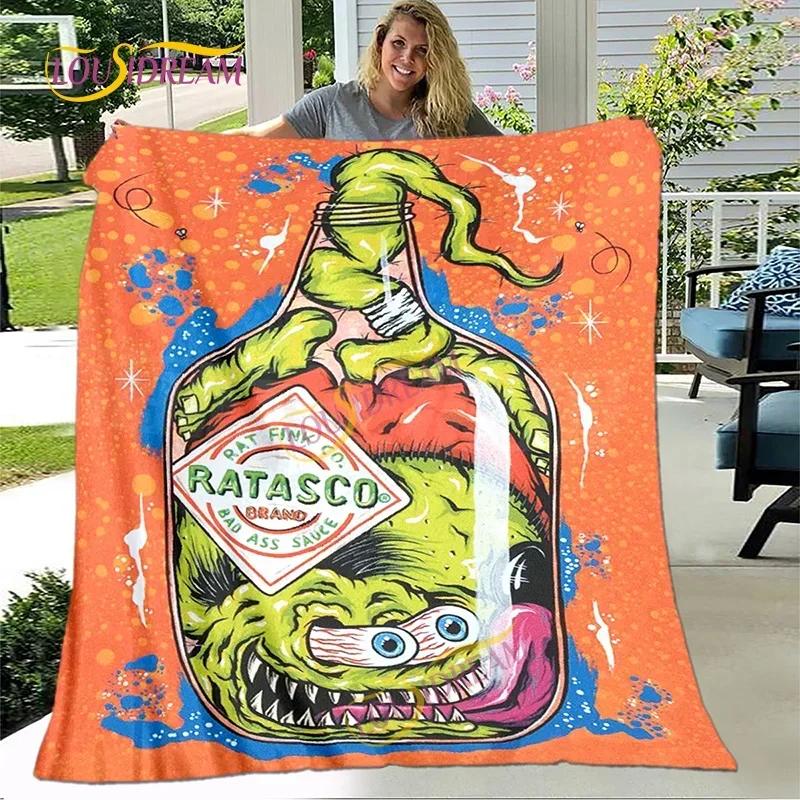 Cute Children's Holiday Birthday Gift Cartoon Rat Fink Cute Home Bedroom Decoration Thin Sofa Cover Sheets Four Seasons Blanket