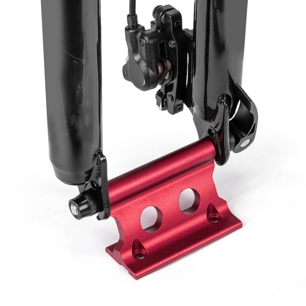 Bike Front Fork Mount Quick Release Aluminum Alloy Strong Bearing Car Roof Bike Block Fork Mount Red Free Size