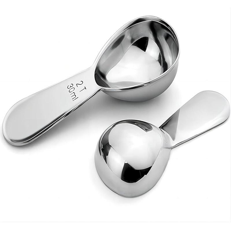 Stainless Steel Coffee Spoon And Measuring Spoon Coffee Utensil With Graduated Measuring Spoon Precise Ergonomic Spoon