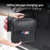2026 Car Carbon Fiber Charging Gun Storage Bag Organizer Box Stickers For BMW G80 G06 G07 G42 G14 G15 G16 F20 F21 M2 M3 M4 M5 M6 KS6