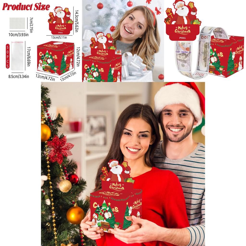 Red Santa Christmas Party Decoration Box With Paper Material For Festive Gift Storage