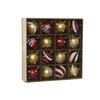 Christmas Baubles - Home ESPRIT - Set of 16 - Red/gold - PVC - 25x6x25 Cm - Multicoloured