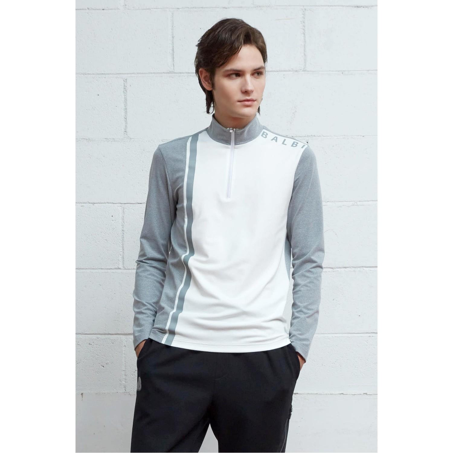 Balbi Color Block Half-Zip Stretch Long-Sleeve T-Shirt Black/M