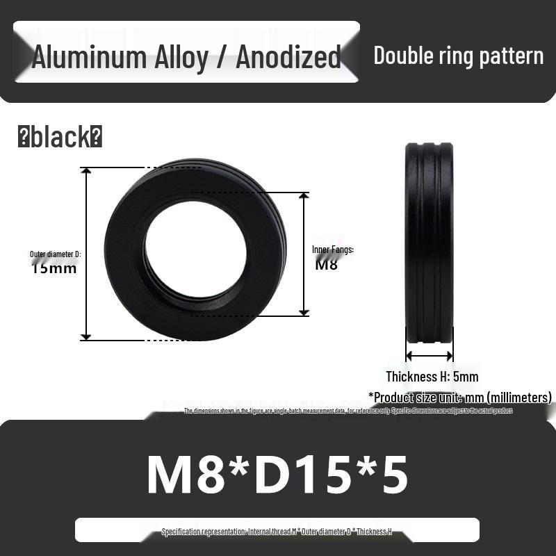 Aluminum Alloy Hand-Tightened Knurled Nut Adjustment Lock Gauge M3-M8