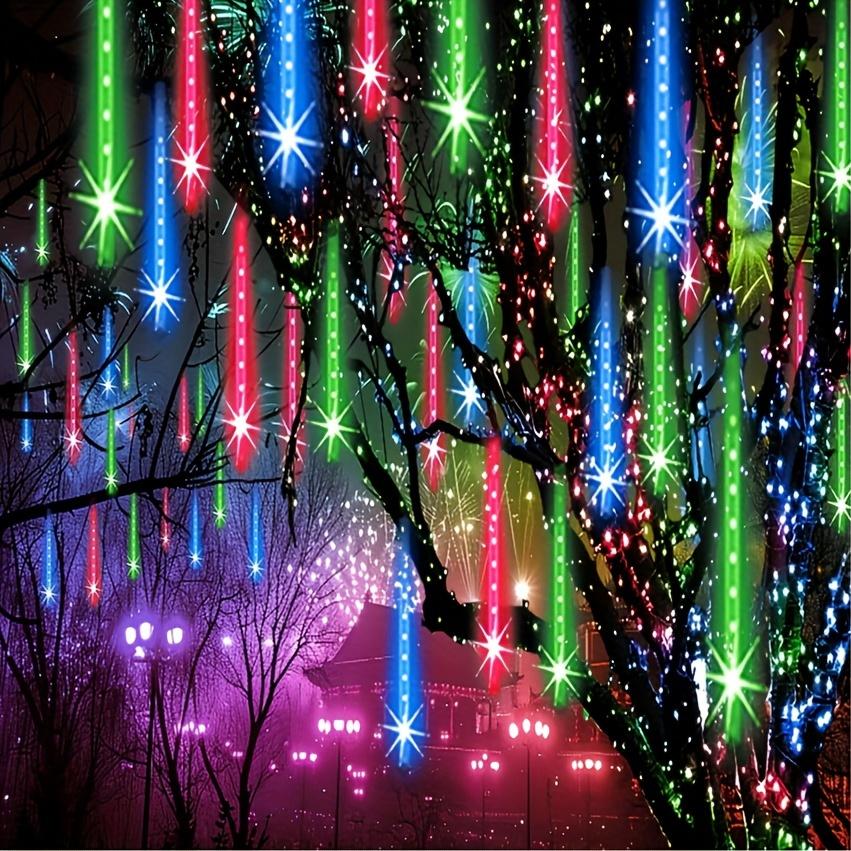 Christmas Outdoor Meteor Shower Lights, Outdoor Garden Lights, Snow Meteor Shower Lights, LED Decorations Suitable for Trees